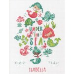 (image for) Under The Sea Birth Record Counted Cross Stitch Kit